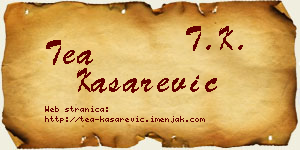Tea Kašarević vizit kartica